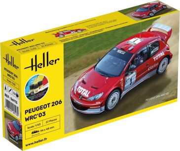 HELLER 56113 Starter Set - Peugeot 206 WRC 2003 - 1:43