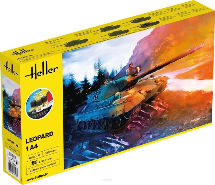 HELLER 57126 Starter Set - Leopard 1A4 - 1:35