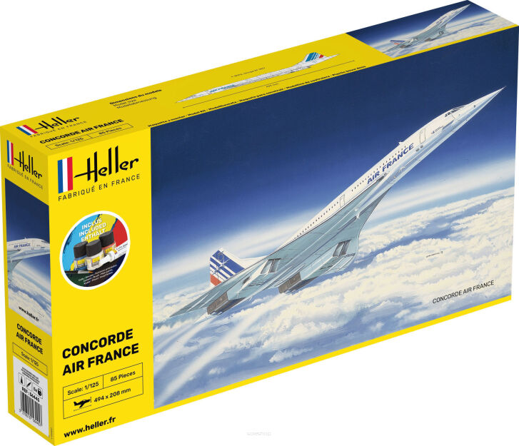 HELLER 56445 Starter Set - Concorde Air France - 1:125