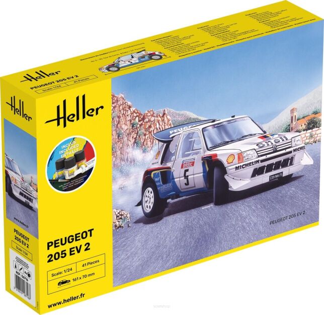 HELLER 56716 Starter Set - Peugeot 205 EV2 - 1:24