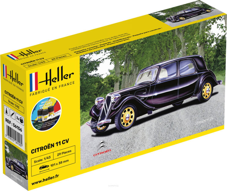 HELLER 56159 Starter Set - Citroen 11 CV - 1:43