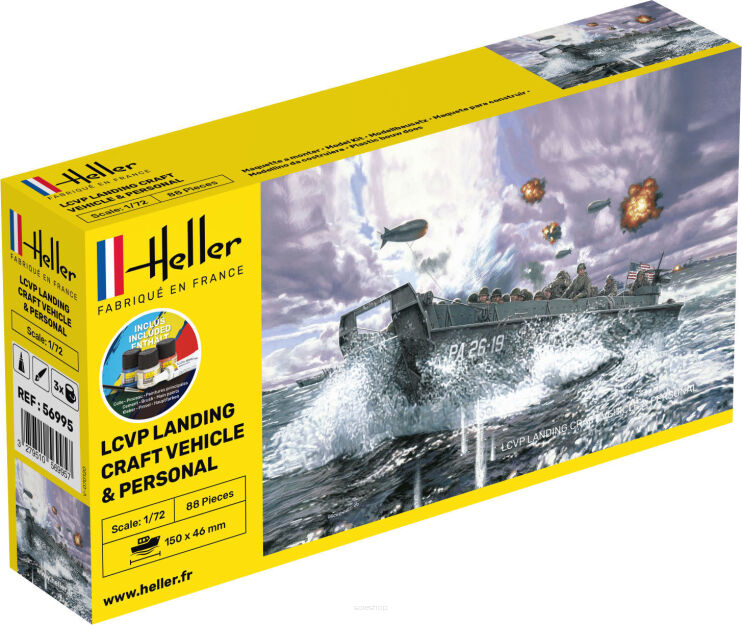 HELLER 56995 Starter Set - LCVP Landing Craft Vehicle + figurki - 1:72