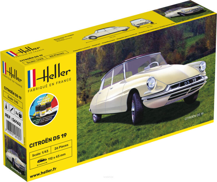 HELLER 56162 Starter Set - Citroen DS 19 - 1:43