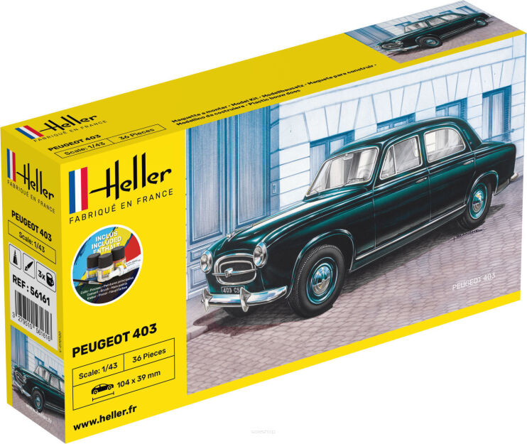 HELLER 56161 Starter Set - Peugeot 403 - 1:43
