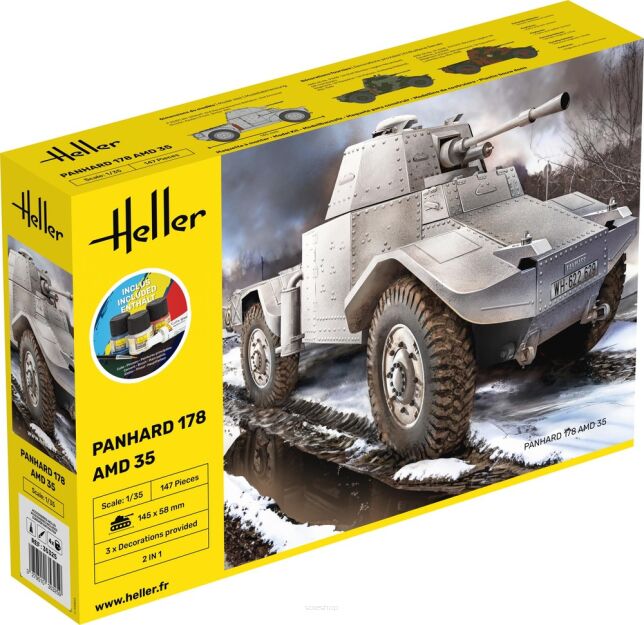 HELLER 35325 Starter Set - Panhard 178 AMD 35 - 1:35