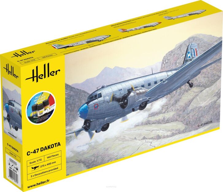 HELLER 35372 Starter Set - Douglas C-47 Dakota - 1:72