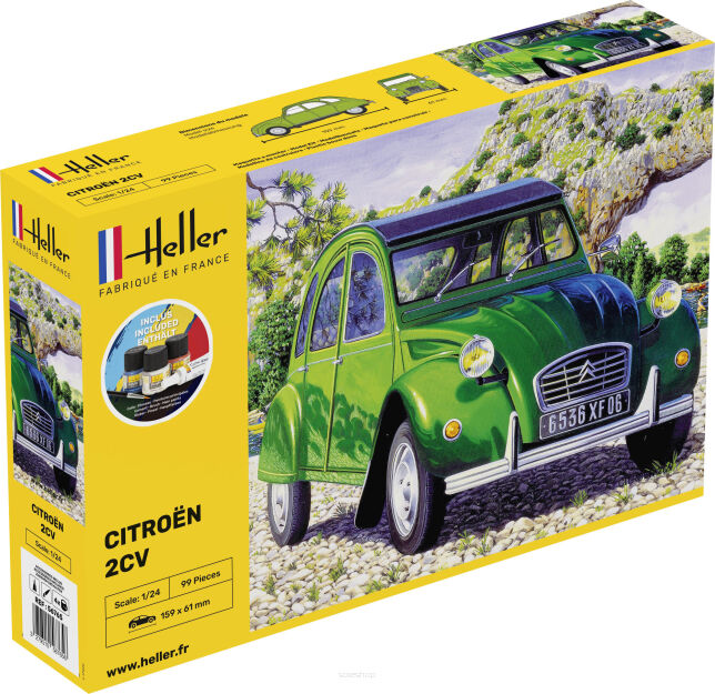 HELLER 56765 Starter Set - Citroen 2 CV - 1:24