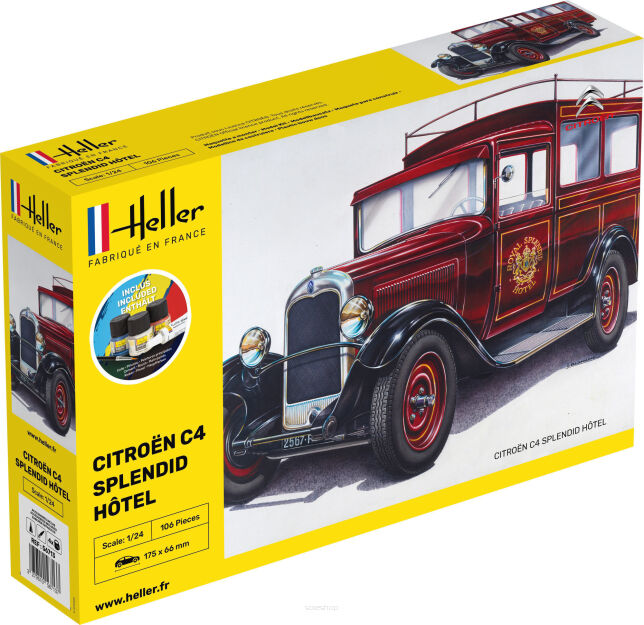 HELLER 56713 Starter Set - Citroen C4 Splendid Hotel - 1:24