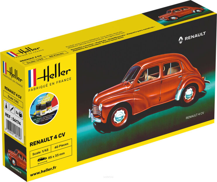 HELLER 56174 Starter Set - Renault 4 CV - 1:43