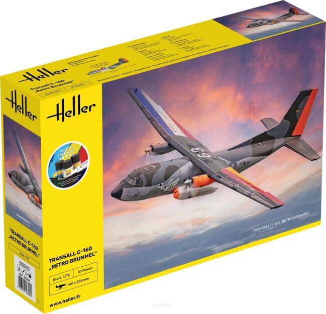 HELLER 56358 Starter Set - Transall C-160 Retro Brummel - 1:72