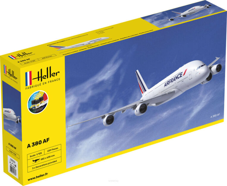 HELLER 56436 Starter Set - Airbus A-380 Air France - 1:125
