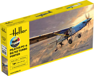 HELLER 35410 Starter Set - Pilatus PC-6 B2/H2 Turbo Porter - 1:48