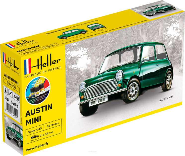 HELLER 56153 Starter Set - Austin Mini - 1:43