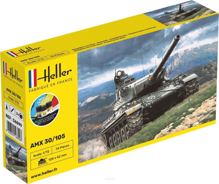 HELLER 56899 Starter Set - AMX 30/105 - 1:72