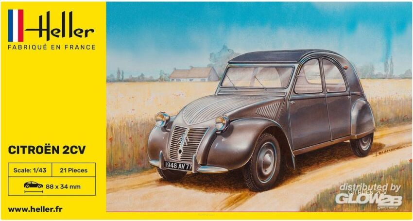 HELLER 56175 Starter Set - Citroen 2 CV - 1:43