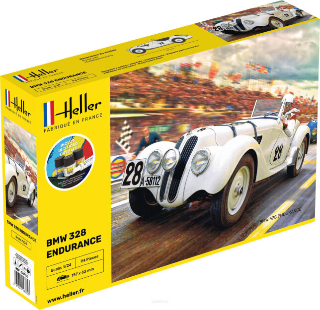 HELLER 56782 Starter Set - BMW 328 Endurance - 1:24
